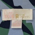 Belle by Kim Gravel Bohemian Floral Frenzy Tunic Top Blue Green Fall Outfit Size L Photo 2