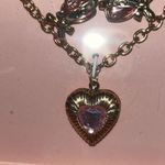 Juicy Couture New Pink Charm Necklace & Earrings, Heart Set Gold Tone Stud Boxed Photo 5