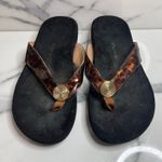 Vionic  Women's Brown Tortoise Hilda Thong Flip Flop Sandal Sz 9.5 Comfort Photo 1