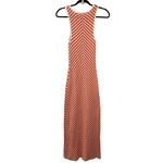 House of Harlow 1960 Knit Maxi Dress Sleeveless Orange White Chevron Sz XS Photo 1