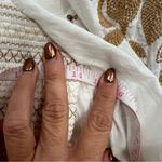 Anthropologie Smocked Embroidered Puff Sleeve Square Neck Top Womens SIZE SMALL Photo 8