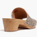 Madewell The Evelyn Slide Wood Clog Slides in Spotted Calf Hair New Size 6.5 Photo 2