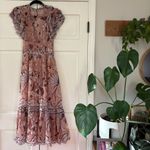 Ulla Johnson  Celestia Dress Blush Pink Size 2 Midi Dress Silk Floral Bohemian Photo 12