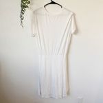 Veronica Beard  Cover Up Dress White Jersey Tshirt Sz L Photo 3
