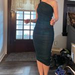 Pretty Little Thing One-Shoulder Dark Green Dress Photo 1