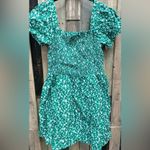 Copper Key  Textured Puff Sleeve Smocked Floral Mini Dress Photo 2