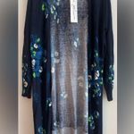 Ny Collection Floral Open Front Cardigan Size S NWT Photo 3