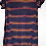 Garage T-Shirt Dress Striped Navy Red Mini Sporty Photo 0