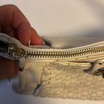 Elliott Lucca Women's White Leather Shoulder Bag With Leopard Design Buckle Photo 7