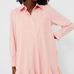 Tuckernuck Callahan Crepe Peach Shirt Mini Dress Long Sleeves XL NEW Photo 0