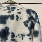 Champion  Blue & White Tie Dye Cropped Crewneck Photo 3