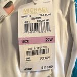 Michael Kors Vibrant Blue Swim Tankini Top with Gold Accent & removable straps Photo 5
