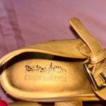 Coach and Four Women's Tan Vegan Leather Heels Sandals Size 10. Used Condition, But No Flaws! Gold Photo 5