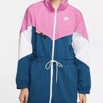 Nike Women's Icon Clash Pink Teal White Track Jacket Windbreaker Full Zip Size S Photo 0