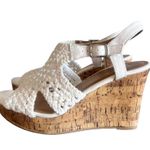 SO ® Taffy White Women's Wedge Sandals Size 10 #B1300 Photo 3