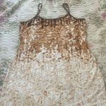 Gold Sequin Mini Cocktail Dress Size L Photo 0