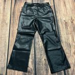 Bagatelle Women's Black Faux Leather Flare Pants Size Small Party/Cocktail Photo 3