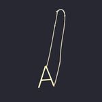 Initial Letter “A” gold minimalist necklace Photo 7