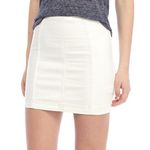 Free People  White Bodycon Denim Skirt Photo 1