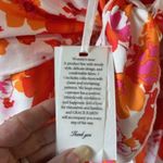 Grace Karin XL Tank Top Pink Orange White Floral Front Tie Sweetheart Boho Bold Photo 6