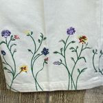 Tommy Hilfiger Size 14 White Denim Jeans Embroidered with A Floral Scene Photo 11