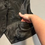 LFH Black Leather Halter Vest With Crossed Straps And Button Front 3x Size undefined Photo 4