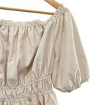 Dorose Off Shoulder Ruffle Top Neutral Milkmaid Size M Photo 4