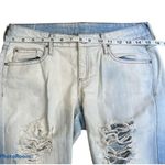Mango Light Wash Distressed Jeans Women’s Size 4 Straight Leg Ripped Denim Photo 2