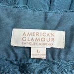 Badgley Mischka American Glamour  Chiffon Top Embellishment Bell Sleeve Boho L Photo 7