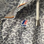 Maje K-Way x  Limited Jacket Snow Leopard White Gray Windbreaker Small Photo 4