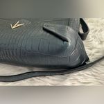 Manu Atelier Mini Pristine Croc‎ Leather Crossbody Bag Rare Blue Photo 6