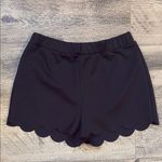 Black Dressy Shorts with Scalloped Hem Size M Photo 0