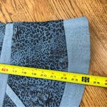 VTG Cheetah Denim Cut Out Blouse Blue Size 14 Photo 14