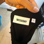 Weekday  Verna Black Button Front Shirt Dress Photo 2