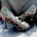 Stylish Black and Red Women's Heels Size 9 Photo 1