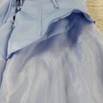 Michelangelo Gown Womens 6 Blue Beaded Whimsical Fairy Corset Halter Prom Dress Photo 12