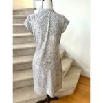 Athleta  White & Black Paisley Print Short Sleeve Active Dress Photo 2