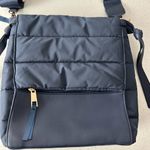 Sondra Roberts  Squared navy puff quilted crossbody bag purse gold hardware Photo 1