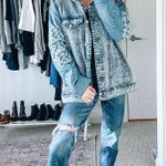 Avec Les Filles Blue Ditsy Floral Denim Jacket Photo 1