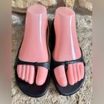 Prada Black Leather Minimal T-Strap Thong Flats Sandals Shoes 37.5/US 7 Photo 1