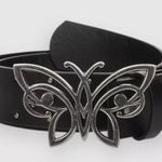 Empyre Bindi Butterfly Studded Faux Leather Black Belt S/M Photo 6