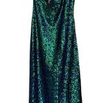 NWT LULUS Sparkling Aura Iridescent Green Sequin One Photo 8
