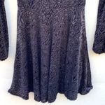 Ecote Womens size XS black Burnout Velvet Long Sleeve paisley Dress Photo 6