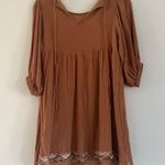 Bohme  orange embroidered mini dress Photo 3