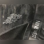 Nine West Black Leather Heeled Boots with Gold Hardware Size 10 Photo 6