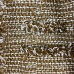 CAbi Tan Metallic Phoebe Tweed Boucle Frayed Edge Blazer Jacket Size Medium Photo 6