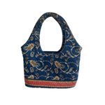 AMERICANA BY SHARIF Blue Floral Fabric Bucket Bag Photo 9