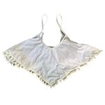 FIRPEARL Women’s White Bikini Top with PomPoms Size Medium NWT Photo 4