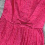 Lilly Pulitzer  dual lined pink lace dress with front bow size 00 Photo 2