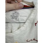 Pilcro Anthropologie  Pride Inclusivity Embroidered Rainbow Script Tee Shirt Sz S Photo 3